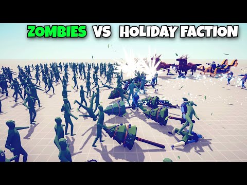 ZOMBIES VS HOLIDAY FACTION - Totally Accurate Battle Simulator Modded
