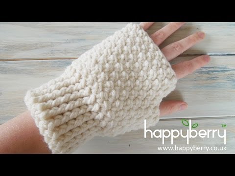 (Crochet) How To - Crochet Fingerless Mitten Gloves