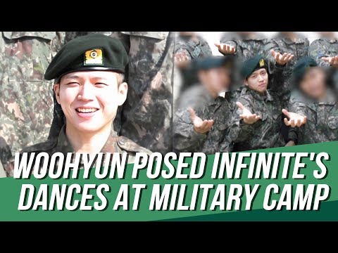 Woohyun Posed Iconic INFINITE Dance Moves in His Recent Pictures at Army Camp