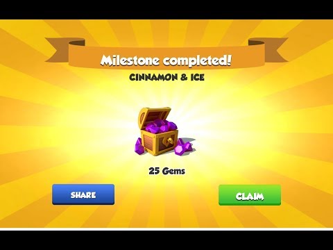 Milestone completed, How to get 25 Gems from Cinnamon & Ice event, Wow how to get 25 Gems, DML Mster