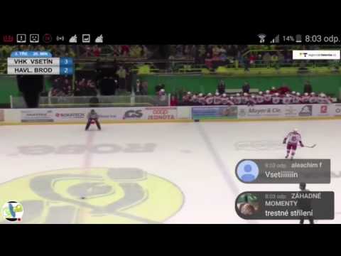 VHK Vsetín - BK Havlíčkův Brod - Trestné střílení Miroslava Třetiny (BKHB)