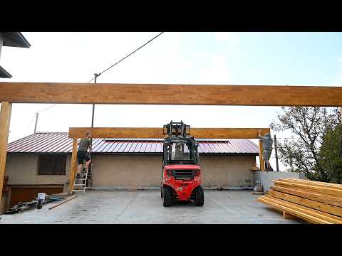 BUILDING HUGE WOODEN CARPORT...Start To Finish
