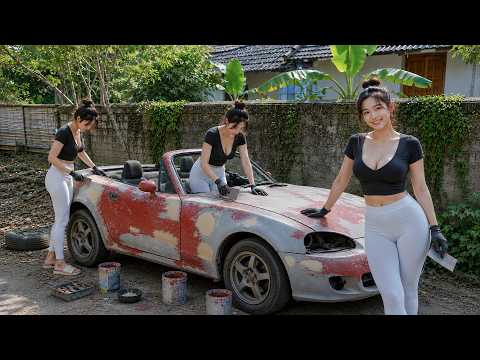 Thumbnail for A Genius Girl Restores a Rusty Mazda MX-5-Style Car After Years of Abandonment by Mazda