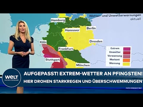 DEUTSCHLAND: Extrem-Wetter an Pfingsten! Aufgepasst! Hier drohen nun Starkregen und Überschwemmungen