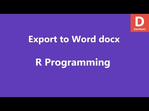 Create Word document from R Data