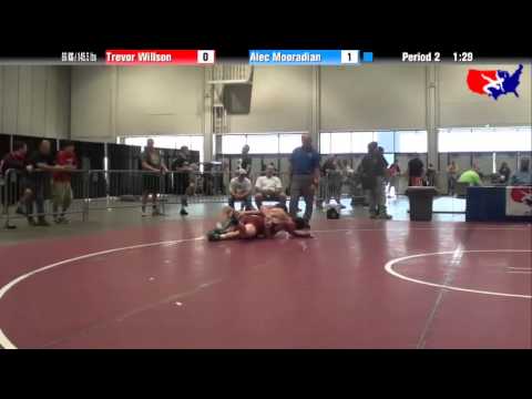 Trevor Willson vs. Alec Mooradian at 2013 Junior Nationals - FILA - FS
