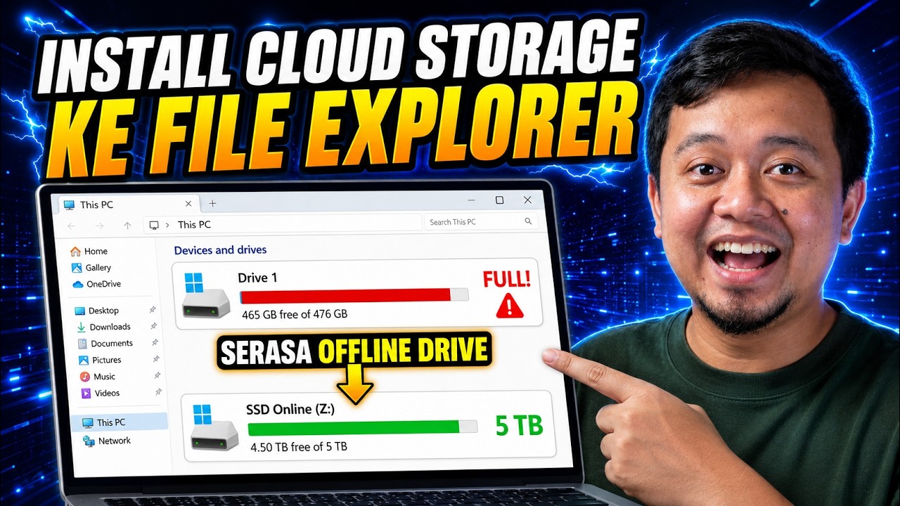 BYE BYE SSD! Cara Install CLOUD STORAGE Di FILE EXPLORER WINDOWS Biar Makin KENCANG Pakai RDRIVE