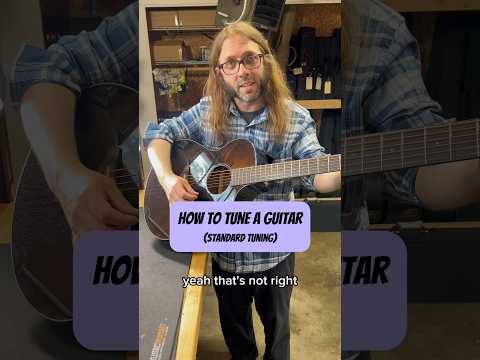 How to tune a guitar (standard tuning) #guitar #beginnerguitar #howtotuneaguitar #guitartuning