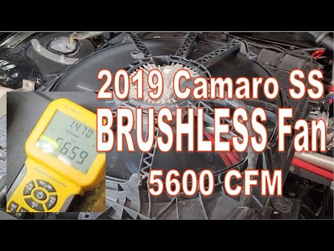 Full power test. 2019 Camaro SS BRUSHLESS radiator cooling fan.
