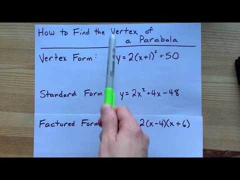 How to Find the Vertex of a Parabola (from any form!)