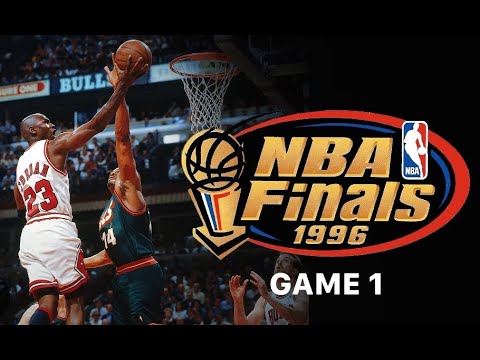 BULLS VS. SONICS 96 FINALS GM 1 (FULL GAME) PLEASE SUBSCRIBE FOR MORE CLASSIC GAMES.