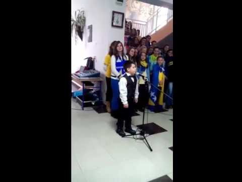 Dječak recituje "On meni nema Bosne"