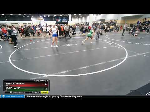 144 Lbs Cons. Round 4 - Presley Givens, AR Vs Josie Hause, IN D98f