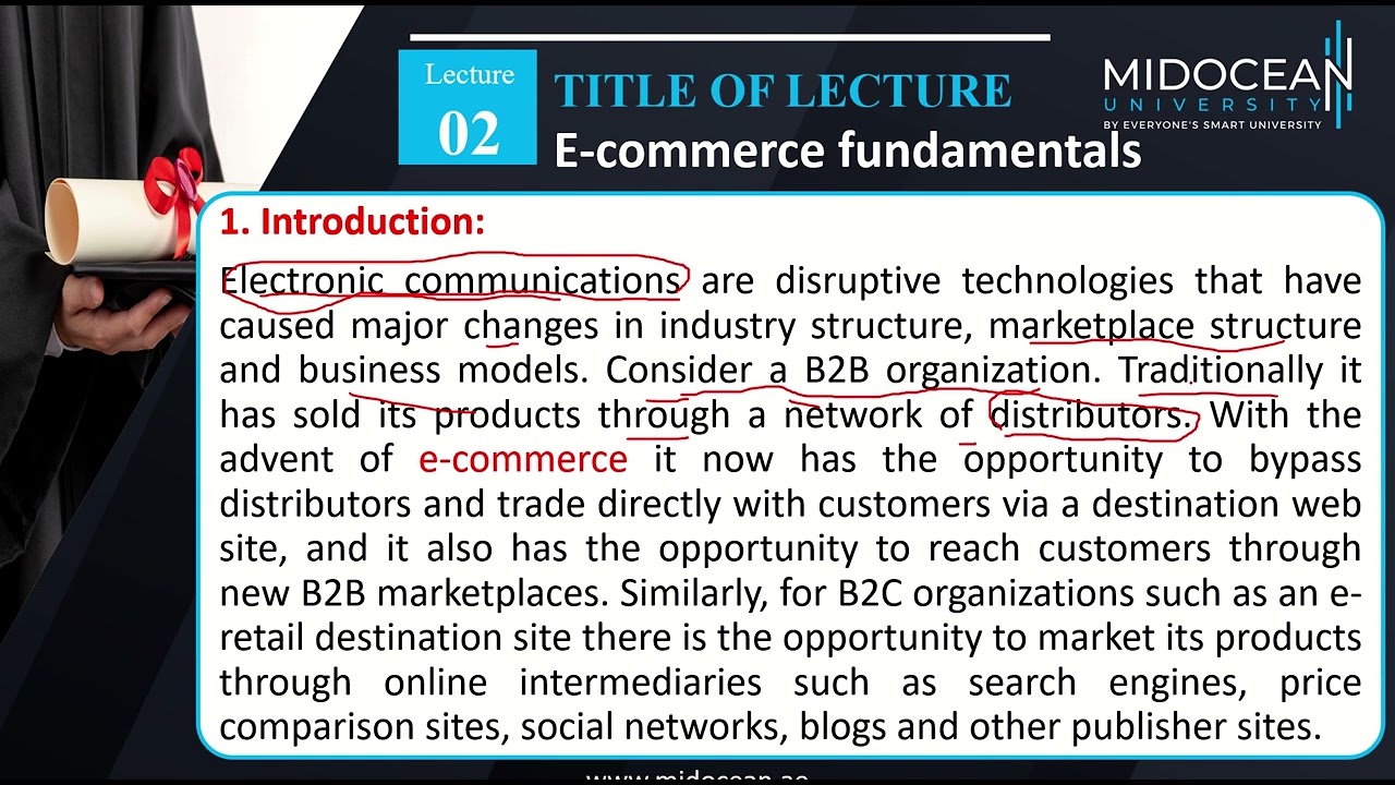 E Commerce - Lecture 2: E-commerce fundamentals.