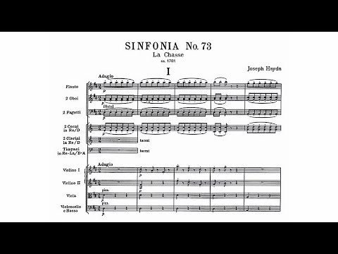 Haydn: Symphony No. 73 in D major "La chasse" (with Score)