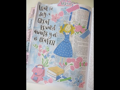 Technique Thursday #111 - Luke 6:23 "Leap for Joy" Bible Journal Page