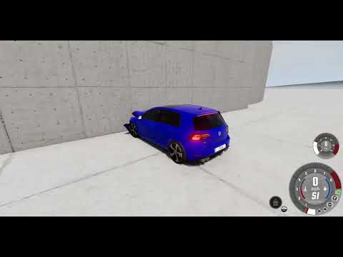 Volkswagen Golf CRASH Demonstration and Analysis /BeamNG drive #viral #world #failvideo #epic #crash