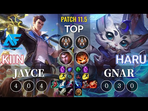 AF Kiin Jayce vs Haru Gnar Top - KR Patch 11.5