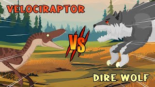 Velociraptor vs Dire Wolf | Dinosaurs vs Ice Age Animals [S1] | Animal Animation