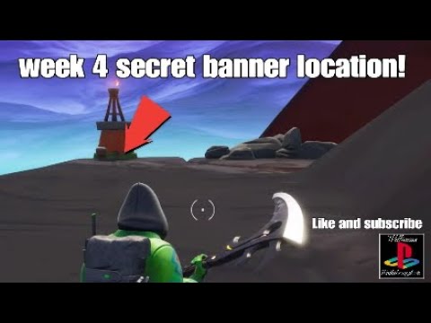 WEEK 4 SECRET BANNER SEASON 8 LOCATION GUIDE !!! - FORTNITE season 8
