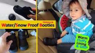 Fur Lined Winter Boots for Kids - Waterproof Toddler Booties for Cozy, Warm Feet! 🌟👶