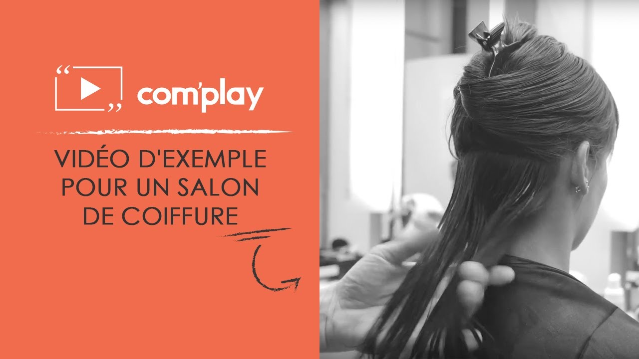 Image YouTube Affichage dynamique : exemple de diffusion pour un salon de coiffure