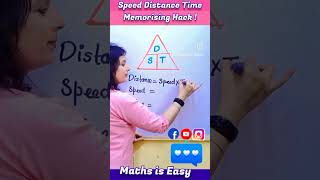 Speed, Distance Time Formula Trick | How to Memorize Speed Distance Formula #ashortaday #shorts #yt