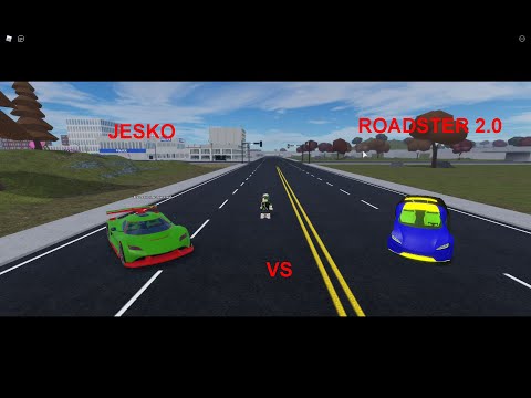 Koenigsegg Jesko VS Tesla Roadster 2.0 (Roblox Vehicle Simulator)