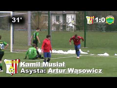 Kamil Musiał 1:0 (31') Płomień Limanowa - Uran Łukowica (18.04.2021r.)