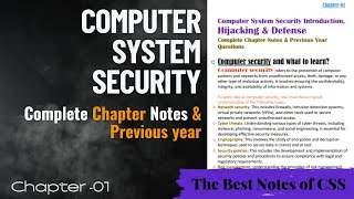 CSS Introduction, Hijacking & Defense | Ch - 01| Notes + PYQ's | Computer System Security | B.Tech