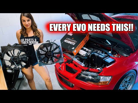 MISHIMOTO FAN INSTALL ON EVO 8
