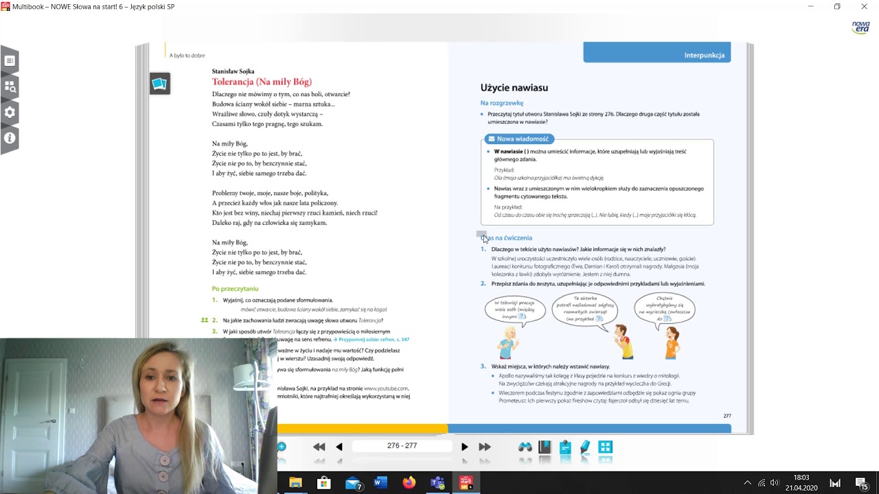 Użycie nawiasu (nauczanie zdalne)