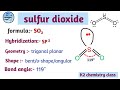 Bond angle, molecular geometry of SO2(sulfur dioxide) , by khushboo yadav