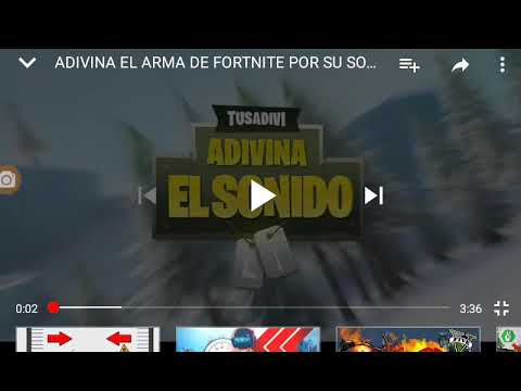 Adivina el sonido de armas de fortnite y que galas usan