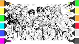 How To Draw KPop Demon Hunters | KPop Demon Hunters FanArt Coloring Pages / NSC Music
