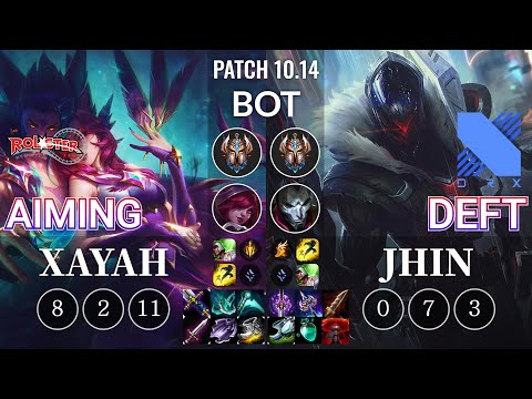 KT Aiming Xayah vs DRX Deft Jhin Bot - KR Patch 10.14