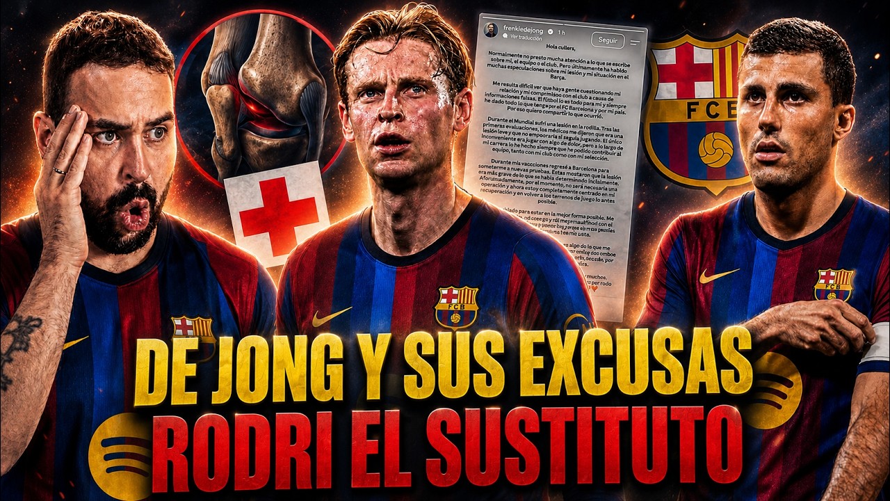 🚨DE JONG EXPLOTA en un COMUNICADO ¡TODO EXCUSAS! Y la VERDAD de su LESIÓN - RODRI su SUSTITUTO