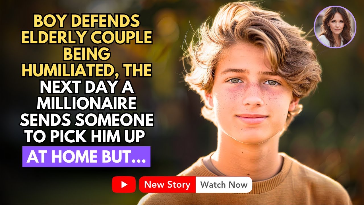 BOY DEFENDS ELDERLY COUPLE BEING HUMILIATED, THE NEXT DAY A MILLIONAIRE SENDS SOMEONE TO PICK HIM...
