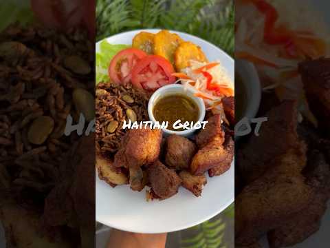 Haitian Griot 🇭🇹 #griot #pikliz #diridjondjon #bannannpeze #hatianfood #foodtube #typhaniecooks