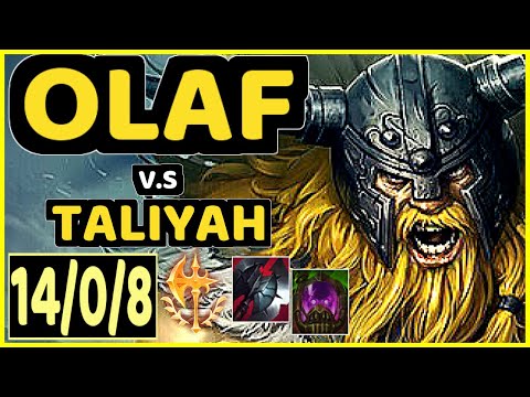 GIDEON (OLAF) vs TALIYAH - 14/0/8 KDA JUNGLE CHALLENGER GAMEPLAY - KR