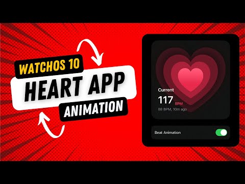 WatchOS 10 Heart App Animation Using SwiftUI - iOS 17 - Xcode 15 - SwiftUI Animations thumbnail