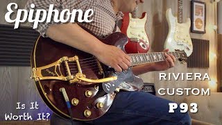 Video thumbnail for Epiphone Riviera Custom p93 by Jack Fossett