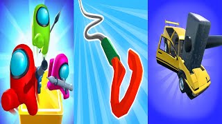 Crash Master 3D vs Yellow Shift vs Hook Master Android iOS Gameplay All Levels