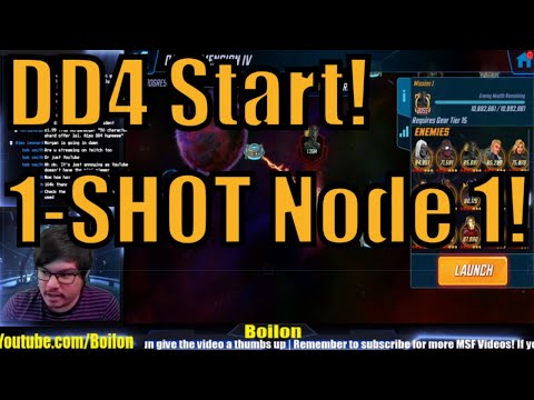Dark Dimension 4 Day 1 Node 1 ONE SHOT! Marvel Strike Force
