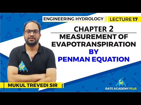 Lecture 17 | Chapter 02 Measurement by Penman Equation | Engineering Hydrology