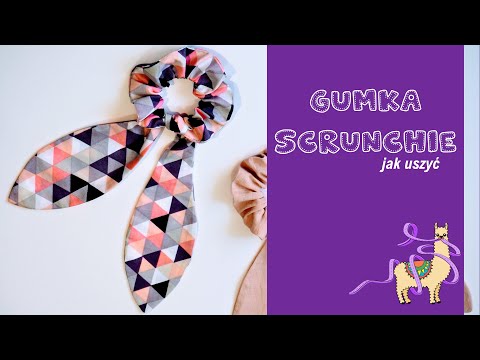 Gumka Scrunchie - jak uszyć, DIY - darmowy wykrój