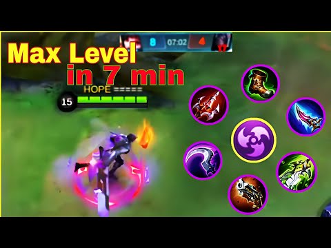 ALUCARD MAX LEVEL IN JUST 7 MINUTES 🫢😱 FAST FARM  ROTATION FULL DAMAGE BUILD (Speed game move)
