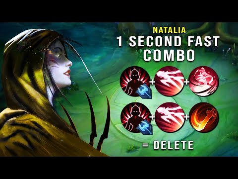 BEST NATALIA 1 SECOND FAST COMBO (insane high damage) | NATALIA BEST BUILD 2023 - MLBB