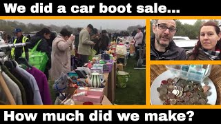 Selling at a Car Boot Sale - How much money did we make?