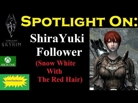 Skyrim (mods) - Mercy - Spotlight On:  Asherz - ShiraYuki Follower Snow White With The Red Hair